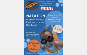 Aisance aquatique VVF - second trimestre 