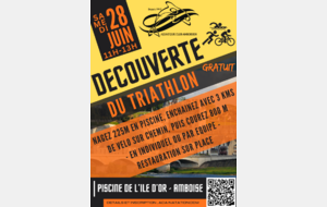 Découverte Triathlon Grand Public - Samedi 28 Juin - Piscine Ile d'or