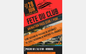 Diplômes Perf / Pass club / Apprentissage VVF - Samedi 28 juin 13h30 - Piscine de l'ile d'Or