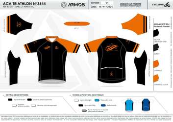 Maillot PERFO cyclisme manche courte